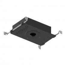 Nora NHAPIC-3R05L12725DC - 3" Apollo Round IC Air-Tight New Construction Housing w/ 0.5" to 0.875" Ceiling Collar,