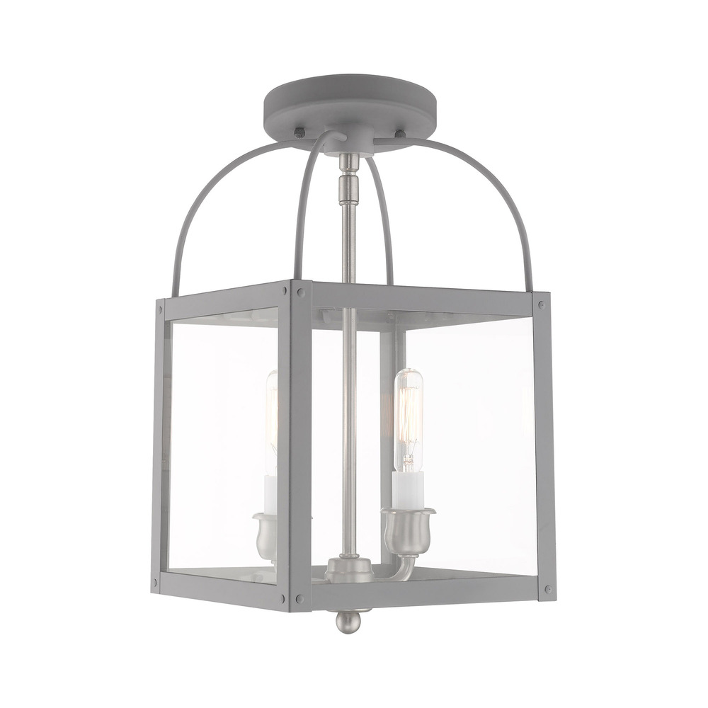2 Lt Nordic Gray Convertible Mini Pendant/Ceiling Mount