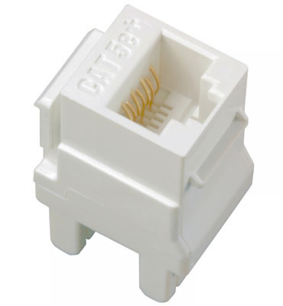 adorne Cat 5e RJ45 Data/Phone Insert, White
