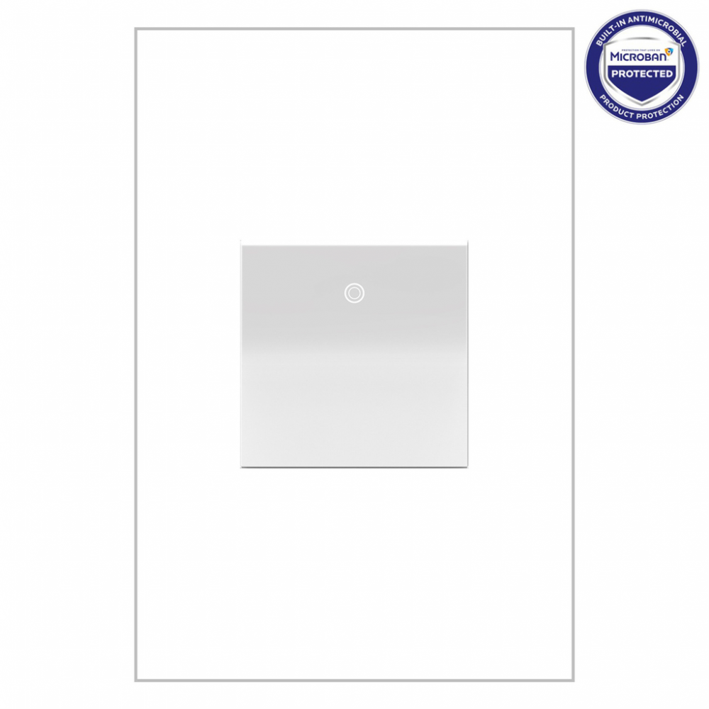 adorne 15A Paddle Switch, White, with Microban