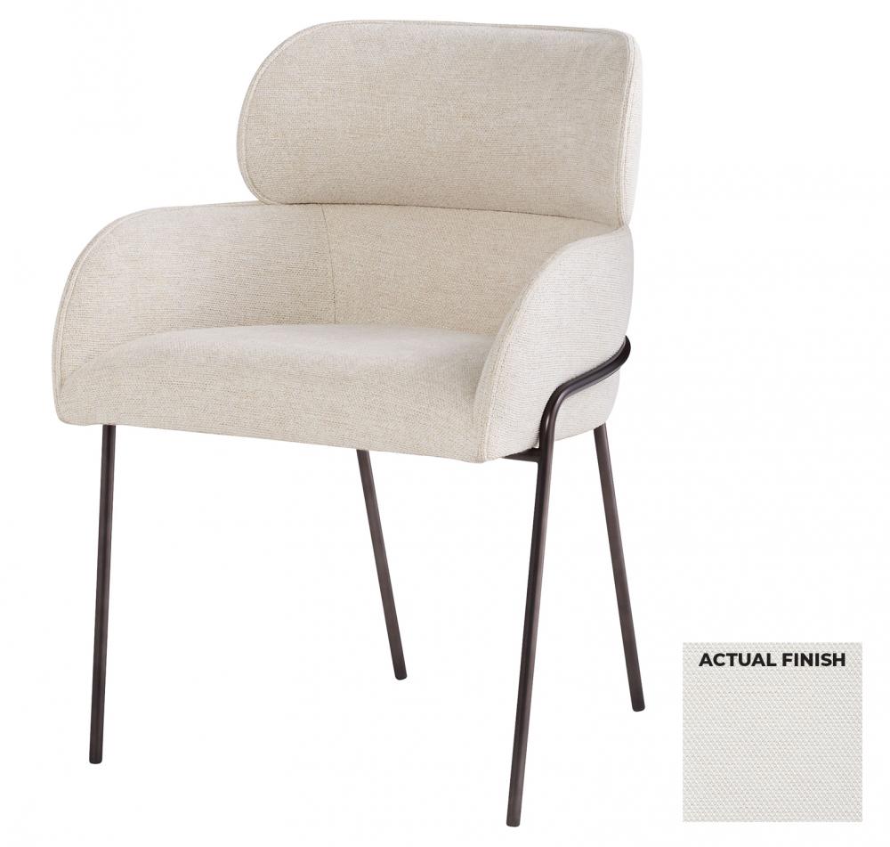 Julian Dining Chair Off-White Geometric Weave