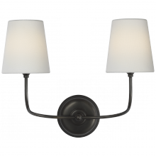 Visual Comfort & Co. Signature Collection TOB 2088BZ-L-CL - Vendome 16" Cordless Double Sconce
