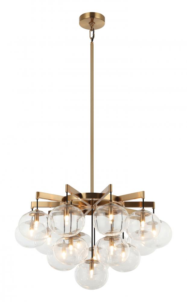 Bulbus Aged Gold Brass Pendant