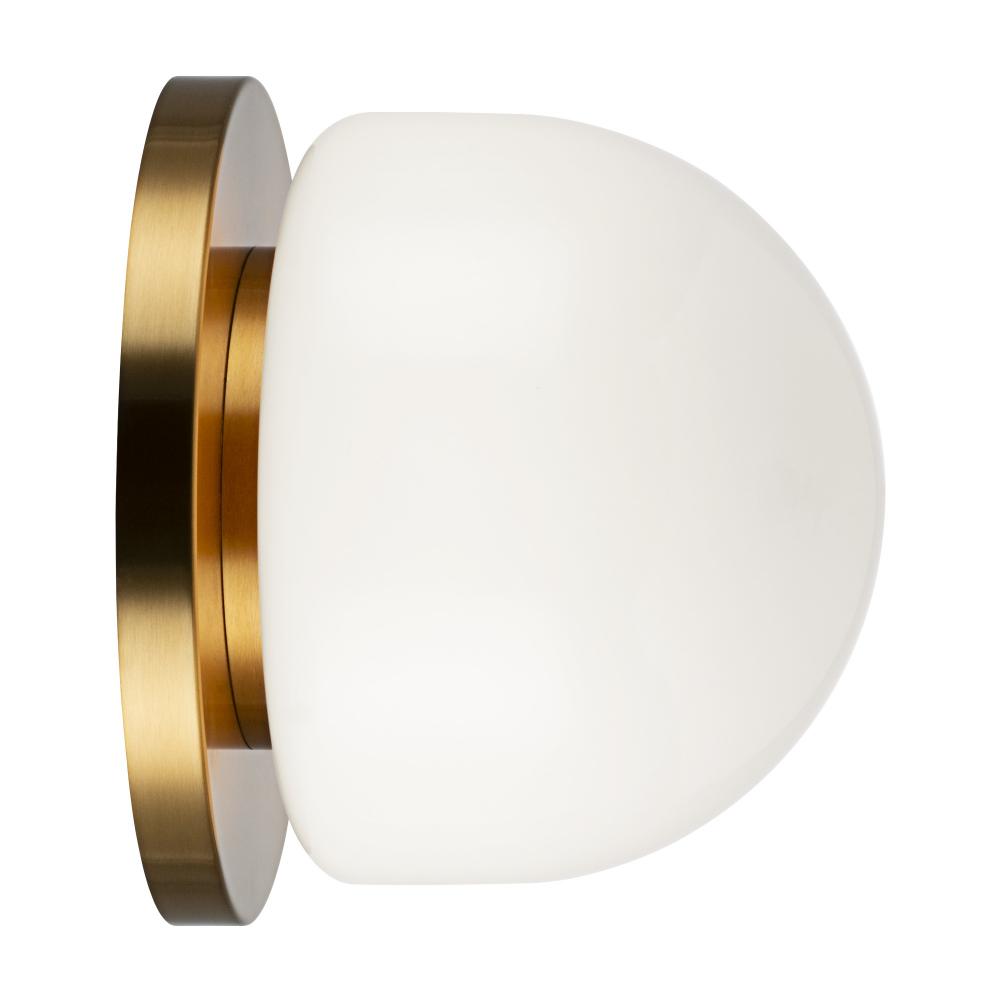 Pizzazz Aged Gold Brass Wall Sconce