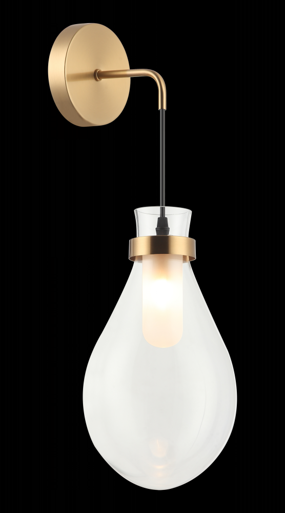 Seranna Aged Gold Brass Wall Sconce