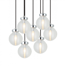Matteo Lighting C84007CHCL - Ridge Chrome Pendant