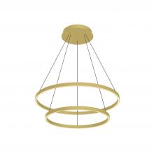 Kuzco Lighting Inc CH87832-BG-UNV-010 - Cerchio 32-in Brushed Gold LED Chandeliers