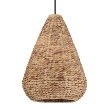 Hunter 48071 - Hunter Cambria Matte Black 3 Light Large Pendant Ceiling Light Fixture