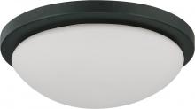 Nuvo 60/2942 - 1-Light Dome Flush Mount Lighting Fixture in Aged Bronze Finish with White Glass and (1) 18W GU24