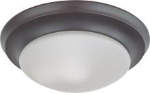 Nuvo 60/3365 - 1-Light Twist & Lock Dome Small Flush Mount Ceiling Light in Mahogany Bronze Finish with Frosted